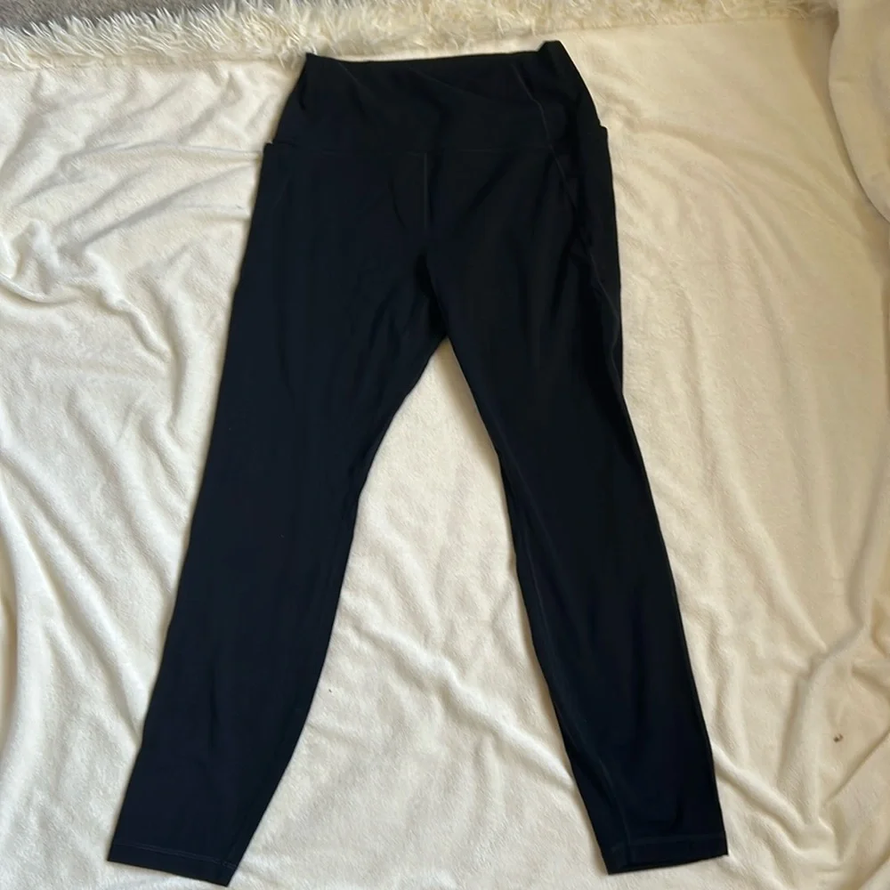 CRZ YOGA Butterluxe Sport Leggings with Pockets, Black, Size Large, NWT